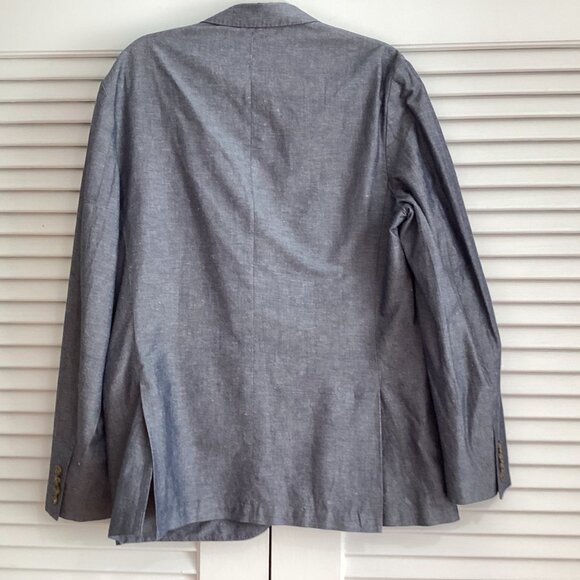 J.Crew Ludlow Slim-Fit Men’s Blazer Size 42R Baird McNutt Linen Blend Gray - Picture 2 of 13